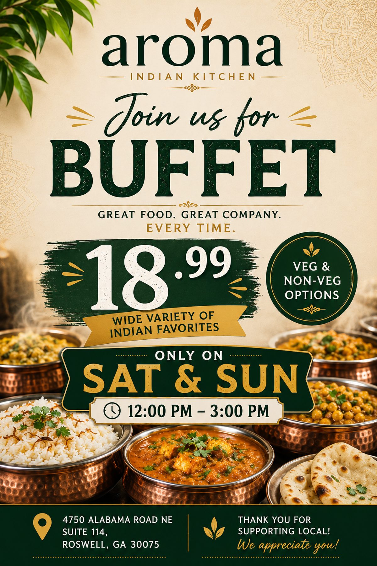 Join us for buffet!