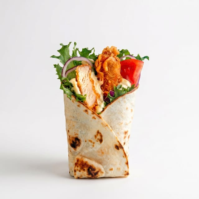 Chicken Tikka Naan Wrap.